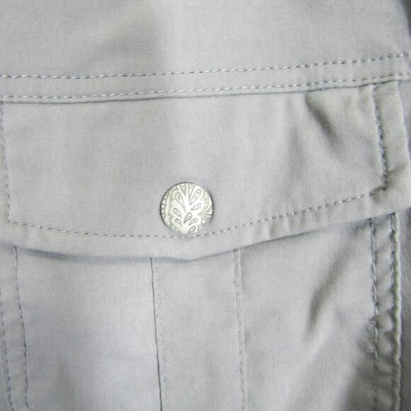 Prana Pants Womens 12 Gray Convertible Hiking Outdoor Zip Off Cargo Lightweight - Picture 12 of 13